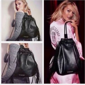 Victoria’s Secret Black fringe backpack